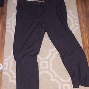 NWT Ellen Tracy black with brown pinstripe pants